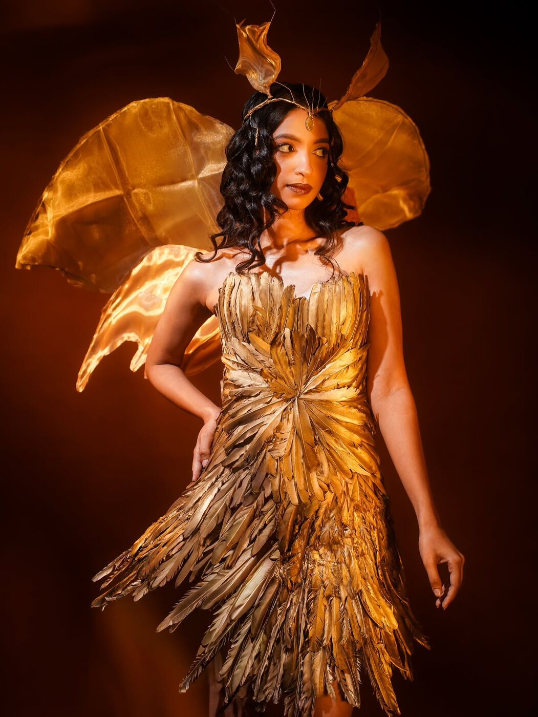 Editorial golden fairy concept shoot